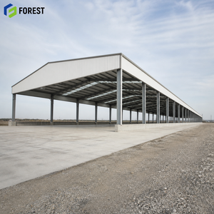 Entrepôt de stockage modulaire en acier galvanisé résistant à la corrosion, structure à travée libre, pour le stockage de matières premières et comme terminal - Product Image 1