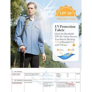 2025 Men's Lightweight UPF 50+ UV Sun Protection Fishing Shirts Quick-Dry Cooling Button-<b>Down</b> Tops for Work Hiking Safari - Product Image 2