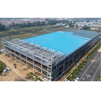 Construcción de metal industrial de estructura de acero prefabricada de fábrica personalizada de gran envergadura