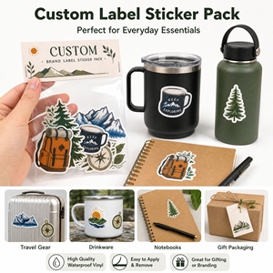 Autocollants personnalisés résistants aux UV et imperméables avec logo imprimé sur carte de tête, autocollants en vinyle découpés à la forme, sacs ou packs d'autocollants sur mesure - Product Image 3