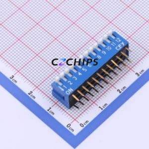 DS1040-12BT DIP Switch Through hole Component (THT) Switch 12 2.54mm Blue - Product Image 1