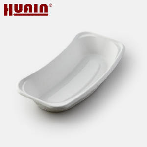 Eco-friendly biodegradabile carta modellato polpa rene piatto usa e getta vassoio di carta con goffratura opaca laminazione per la cura personale - Product Image 2