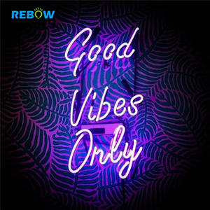 Insegna al Neon Personalizzata in Acrilico 'Good Vibes Tattoo Beer <span class=keywords><strong>Live</strong></span> Nudes' di Rebow - Product Image 1