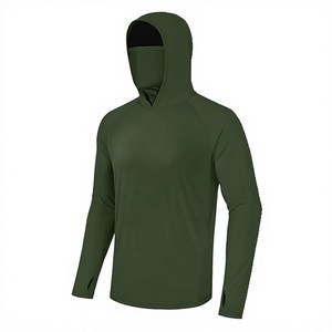 Haut de pêche à capuche pour homme UPF 50, léger, en tissu extensible, respirant, séchage rapide, manches longues, professionnel - Product Image 1