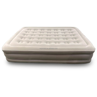 Matelas Gonflable Double de 18 Pouces avec Pompe Électrique Intégrée, en PVC Floqué, Lit d'Appoint Gonflable pour Usage Temporaire à Domicile