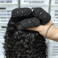 Perruque de cheveux humains vierges bouclés Pixie Birmanes, prix usine abordable, cuticules alignées, sans colle, Lace Front, 100% cheveux humains bruts