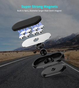 ABS 8Pcs N45 Nam Châm Bảng Điều Khiển Trung Tâm Giao Diện Điều Khiển Điện Thoại Di Động Đứng 360 Độ Điện Thoại Di Động Đứng Điện Thoại Từ Xe Núi Điện Thoại Chủ - Product Image 3