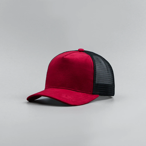 Casquettes de camionneur en tissu suédé doux à 5 panneaux, respirantes, <span class=keywords><strong>avec</strong></span> logo brodé personnalisé pour hommes et femmes - Product Image 4