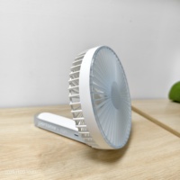 Ventilador de Mano Plegable de Diseño Compacto y Portátil con Pantalla LED, Ventilador de Pared Recargable de 4000 mAh con 4 Velocidades para el Verano