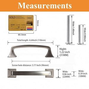WEKIS 10 Pack 3-3/4 Inch Satin Nickel Square Zinc Alloy Cabinet Handles Brushed Finish for Kitchen Cabinets Drawers & Dressers - Product Image 2