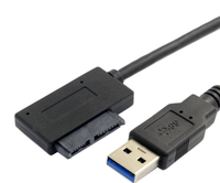 Cable adaptador USB 3.0 a SATA 7+6 de 13 pines Slimline Sata de 5 Gbps