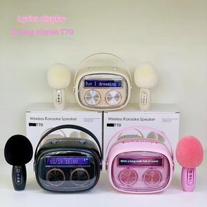 Enceinte Karaoké Sans Fil avec Écran d'Affichage des Paroles, Machine à <span class=keywords><strong>Chansons</strong></span> Portable avec Deux Microphones pour Fêtes à Domicile et Utilisation en Extérieur - Product Image 2