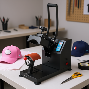 Presse à chaud D0100HACS8V 6x3,75 pouces à plat avec minuterie numérique, semi-automatique, mécanique, 110V, noire - Product Image 2