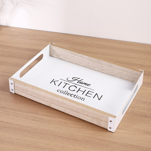 Plateau de service rectangulaire en bois naturel Master Gu, bord peint en bambou, pour cuisine et maison, 2317V - Product Image 3