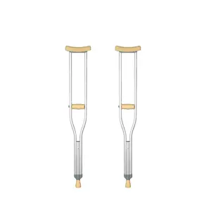 Wholesale OEM Customized Medical Foldable Axillary Crutch Under Arm Hand Crutches Elderly Disabled Walking Crutch