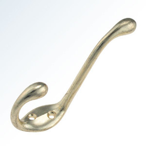 Multi Finish Luxury Brass Double Prong Wall <b>Coat</b> <b>Hook</b> <b>Decorative</b> Storage Hardware For Bathroom Bedroom Entryway Wall - Product Image 2