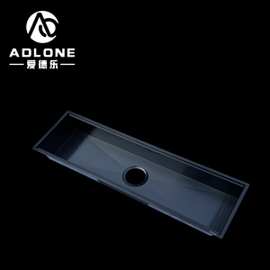 Grand plateau multifonctionnel de style marché brésilien avec trous Évier de cuisine en acier inoxydable finition brossée - Product Image 2