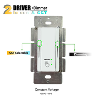 OTM-BD100-48 à tension constante CCT UL Listed DC48V 2.08A Driver + Gradateur 2 en 1 Tension constante CCT 100W PWM Sortie LED Driver