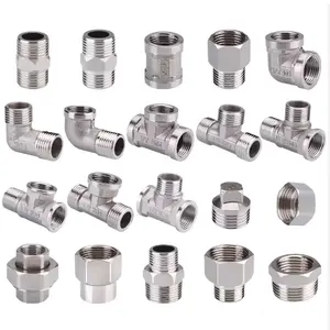 HEDE langsung menjual sekrup pas Stainless Steel 304 kustomisasi kualitas tinggi ulir wanita Fitting pipa Hex Bushing