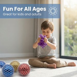 Juguetes Blandos, 12 Piezas, Pelotas de <span class=keywords><strong>Malla</strong></span> Multicolores, Flexibles, Antiestrés, Juguetes Sensoriales Unisex para Aliviar el Estrés - Product Image 2