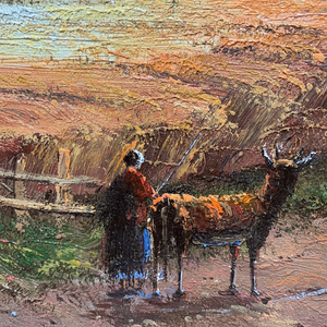 Pinturas al Óleo 100% Pintadas a Mano de 20x24 Pulgadas, Arte Clásico de Paisajes Campestres, Arte de Pared para Decoración del Hogar, Base de Papel Impreso - Product Image 1