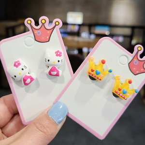 34 Tipos de Joyería de Moda con Lindos Dibujos Animados de Animales, Flores y Frutas, Aretes de Resina para Niños, Pendientes de Clip para Bebés y Niñas, Venta al por Mayor 2023 - Product Image 6