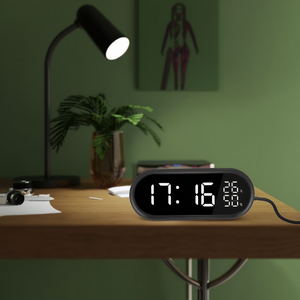 Sveglia JUSTAMINUTE Multifunzione touch con snooze Black JE5110N - Product Image 3