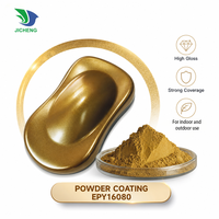 Poudre de peinture électrostatique de haute qualité EPY16080, poudre de peinture dorée en époxy perlée pour la rénovation de meubles