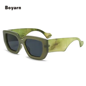 Boyarn Venta al por mayor Moda Gafas Estuche Hombres Mujeres Cool Retro Gafas de sol Unisex Pequeñas gafas de sol cuadradas