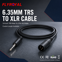 XLR to Jack 6.35 Cables 1/4 Inch TRS Male to 3 Pin XLR Male Audio Cable for Mixer Speaker Instrument Custom Length OEM ODM