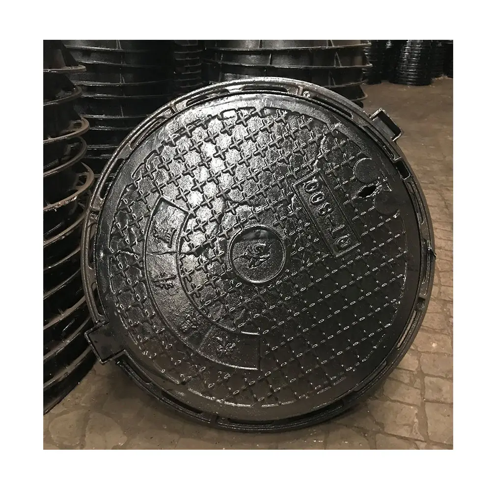 hatch cast-iron heavy type d400 with locking system ductile iron manhole cover size