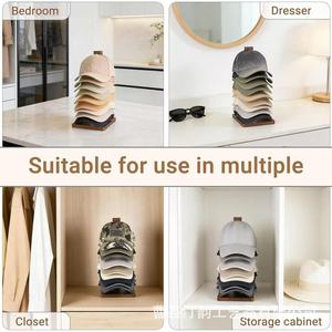 Wooden baseball cap <b>stand</b>, wooden <b>hat</b> rack, solid wood desktop baseball cap display rack, baseball cap storage rack - Product Image 5