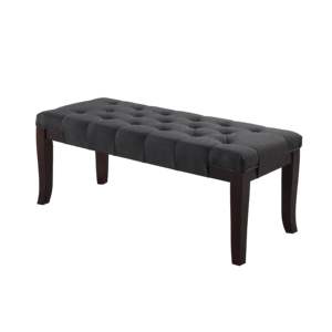 DB Linon Gris Tufted Banco Elegante Salón Muebles - Product Image 3