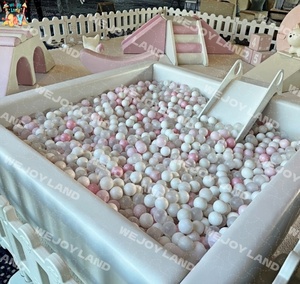 Commerciale popolare casa di rimbalzo colorata per bambini Soft Play attrezzatura per feste a noleggio parco giochi al coperto bianco rosa Baby Soft Play Set - Product Image 4