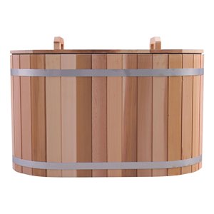 Icegalax thép không gỉ lót bằng gỗ lạnh Plunge thông minh bồn tắm <span class=keywords><strong>Spa</strong></span> hình bầu dục nóng và lạnh Băng bồn tắm làm mát nước tắm - Product Image 6