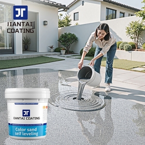 Waterproof Epoxy Floor <b>Coating</b> Colored Sand Self-Leveling Eco-friendly marble effect epoxy floor <b>coating</b> - Product Image 1