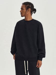 H5357 fabricante de sudaderas de peso pesado personalizado 450 gramos cuello redondo sudadera para hombres sudaderas - Product Image 3