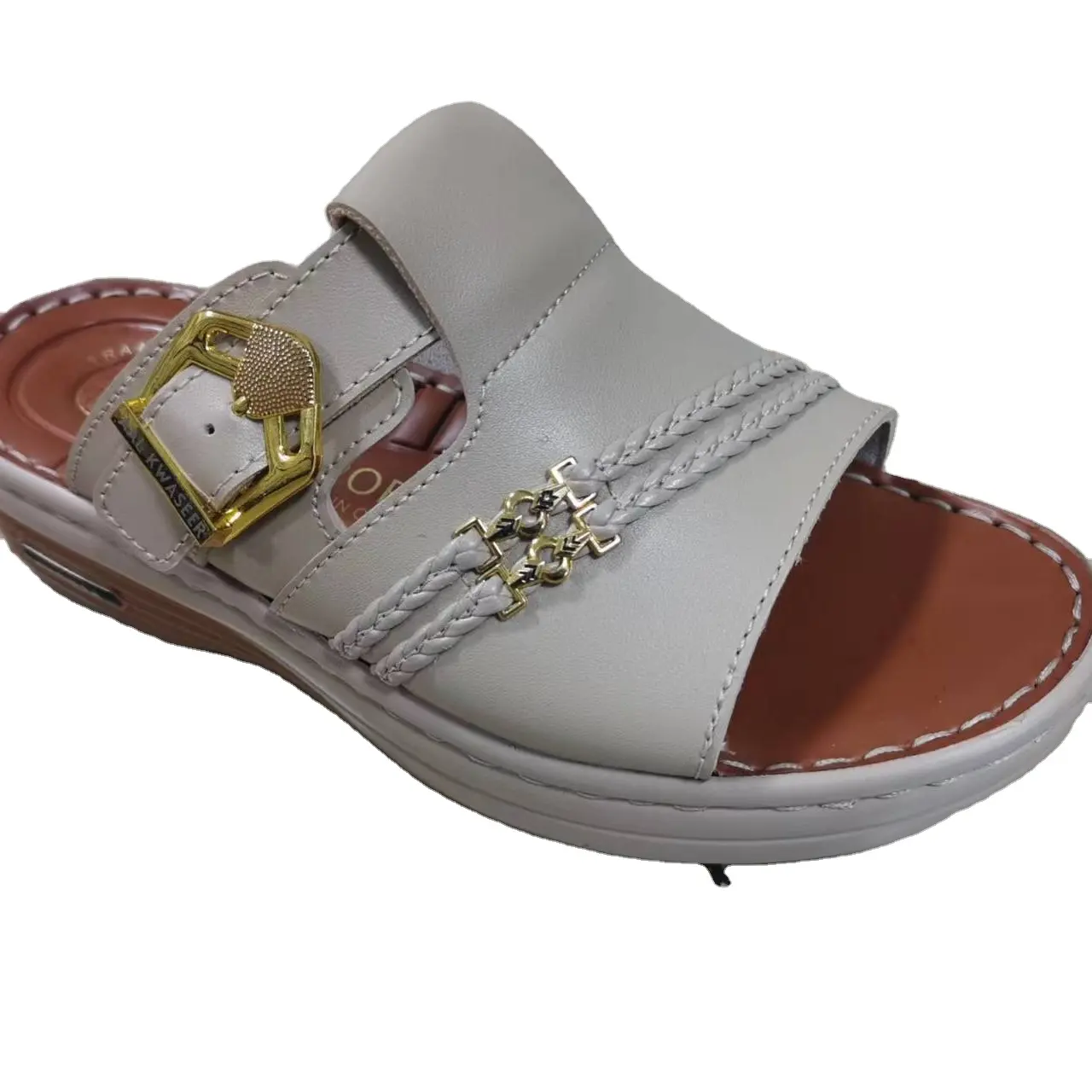 OEM Footwear Sandal Saudi Arabia Men PVC Men Made Leather Sandal Slippers Men Plain Slide Sandal Slippers Custom Logo Slide