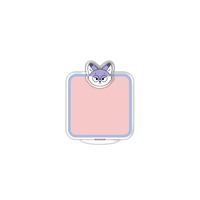Calendrier de bureau vertical moderne transparent en acrylique, motif dessin animé simple, petit format, multifonction, bloc-notes, décoration de table