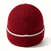 JIBIL LRR-2609 OEM ODM Logo personnalisé Bonnet en coton côtelé unisexe de haute qualité, bonnet d'hiver réglable pour adultes