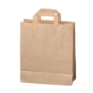 Bolsa de papel plano de <span class=keywords><strong>palomitas</strong></span> de maíz de caramelo Blanco marrón a prueba de grasa personalizada bolsa de papel Kraft biodegradable impermeable - Product Image 1