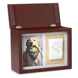 Caja de memoria para fotos de mascotas y kit de impresión para perros o gatos con estampado de pata de arcilla urna con estampado de pata para mascotas suministros conmemorativos para mascotas - Product Image 1