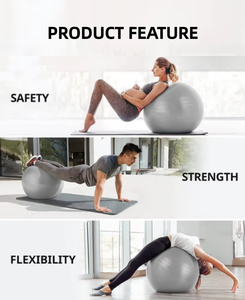 Nuova Palla da Yoga Gonfiabile in PVC con Superficie Liscia, Anti-Scoppio, per Fitness e Pilates - Product Image 2