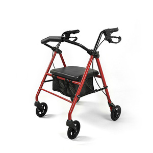 Hanbang Jiaye Four-Wheeled <b>Walker</b> 85-95cm Height Adjustable With Seat And Bag For <b>Elderly</b> Mobility Aid - Product Image 2