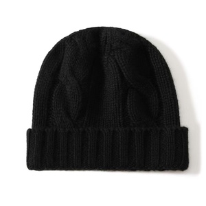 China Factory 35%Cashmere 65%<strong>Wool</strong> Keep Warm Unisex Twist Pattern Hat Out Door Windproof Climb Comfortable Knitted Plain Nice <strong>Cap</strong> - Product Image 4