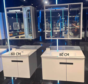 Meuble sous-vasque flottant de 24 32 pouces avec <span class=keywords><strong>Mrror</strong></span> sur le mur avec le dessus en marbre de l'évier de bassin - Product Image 5