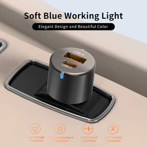 Chargeur de voiture USB C rapide 60W, chargeur allume-cigare à 2 ports à charge rapide compatible avec tablette, iPhone, iPad, automobile - Product Image 2