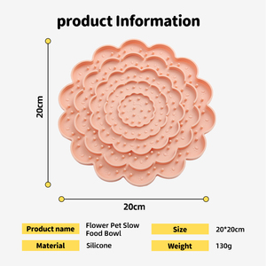 Comedero Lento de Silicona con Forma de Flor, Tapete para Lamer, Tazón de Alimentación para Mascotas con Ventosa, Comedero para Perros y Gatos para Uso en Interiores - Product Image 2