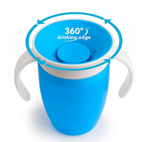 Logotipo Personalizado 240ml 360 °   Vaso Mágico de Silicona para Niños de 6 Meses en Adelante, Antiderrames, con Asa de Transición - Product Image 6