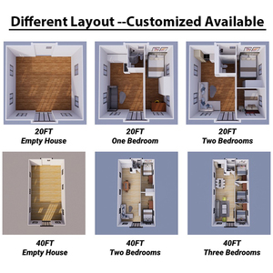 Container sang trọng 20ft 40ft prefab Tiny nhà gấp container nhà tiền chế Modular nhà với phòng tắm và phòng ngủ - Product Image 6